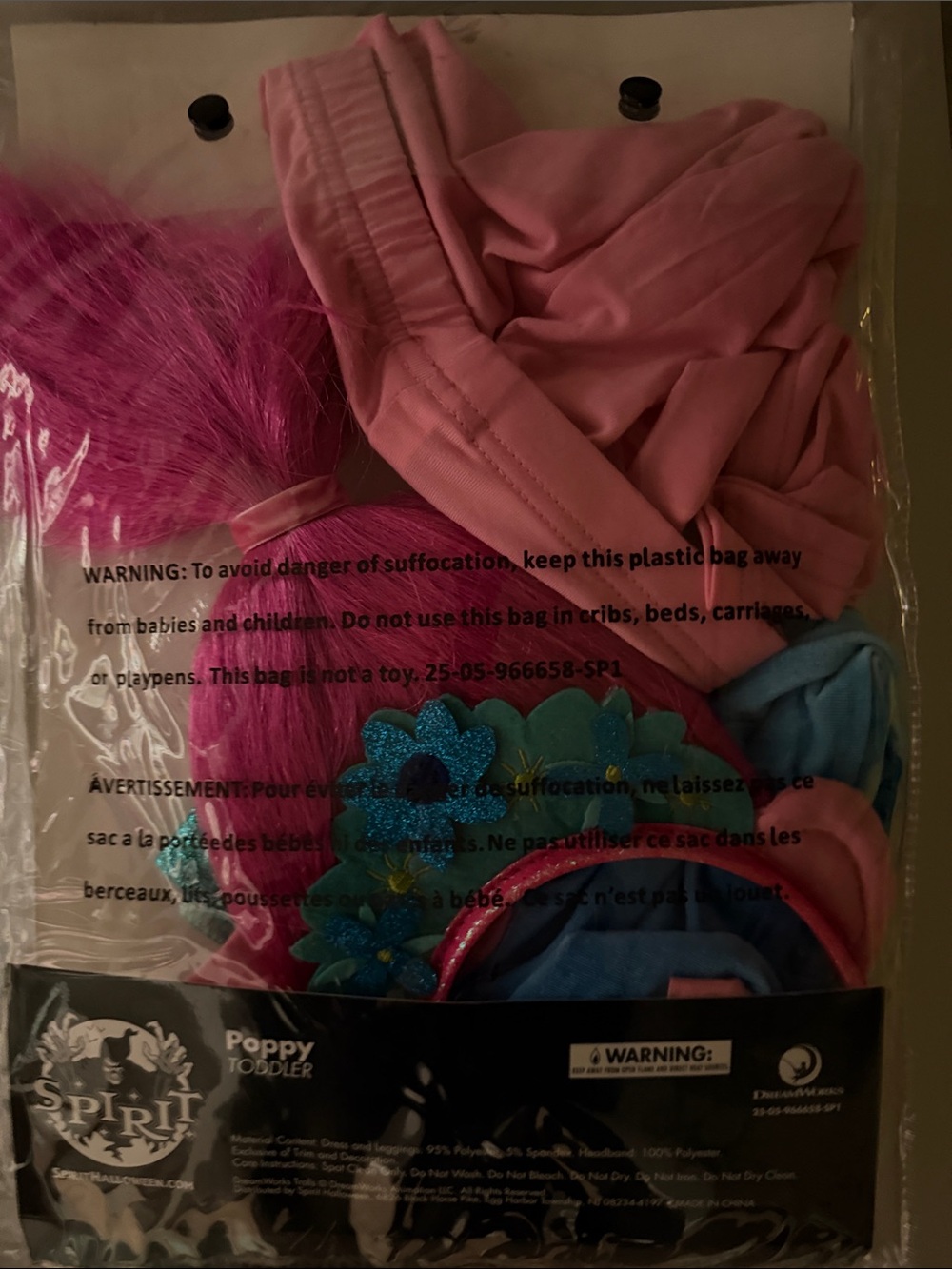 Dreamworks Trolls Poppy Costume - Pink, Blue & Purple - Picture 2 of 4